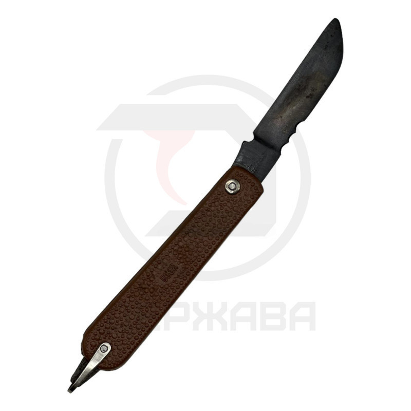 Нож складной связиста монтера, коричневый, СССР купить