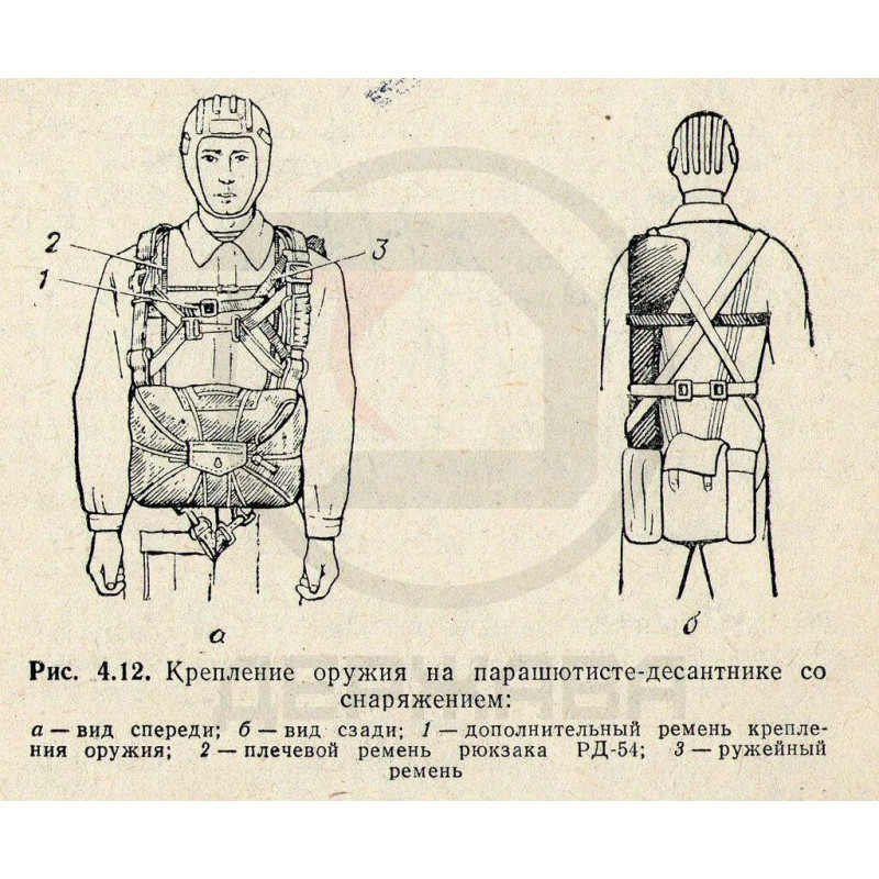 Ремень крепления оружия при десантировании ВДВ, СССР