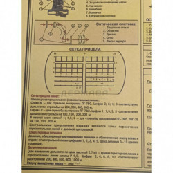 Плакат настенный деталей и механизмов и прицельных приспособлений РПГ
