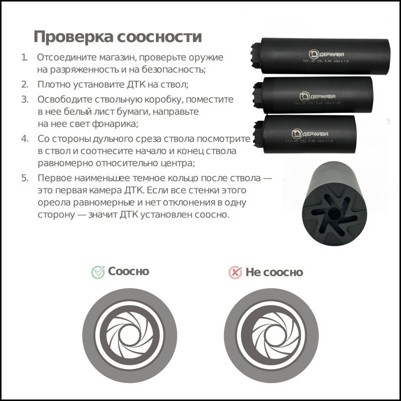 ДТК для АК-12 (1 и 2 поколение) TR-3 5.45 "закрытого типа" байонет Держава